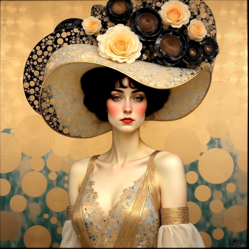 Gatsby Lady with Roses, Roaring Twenties Style