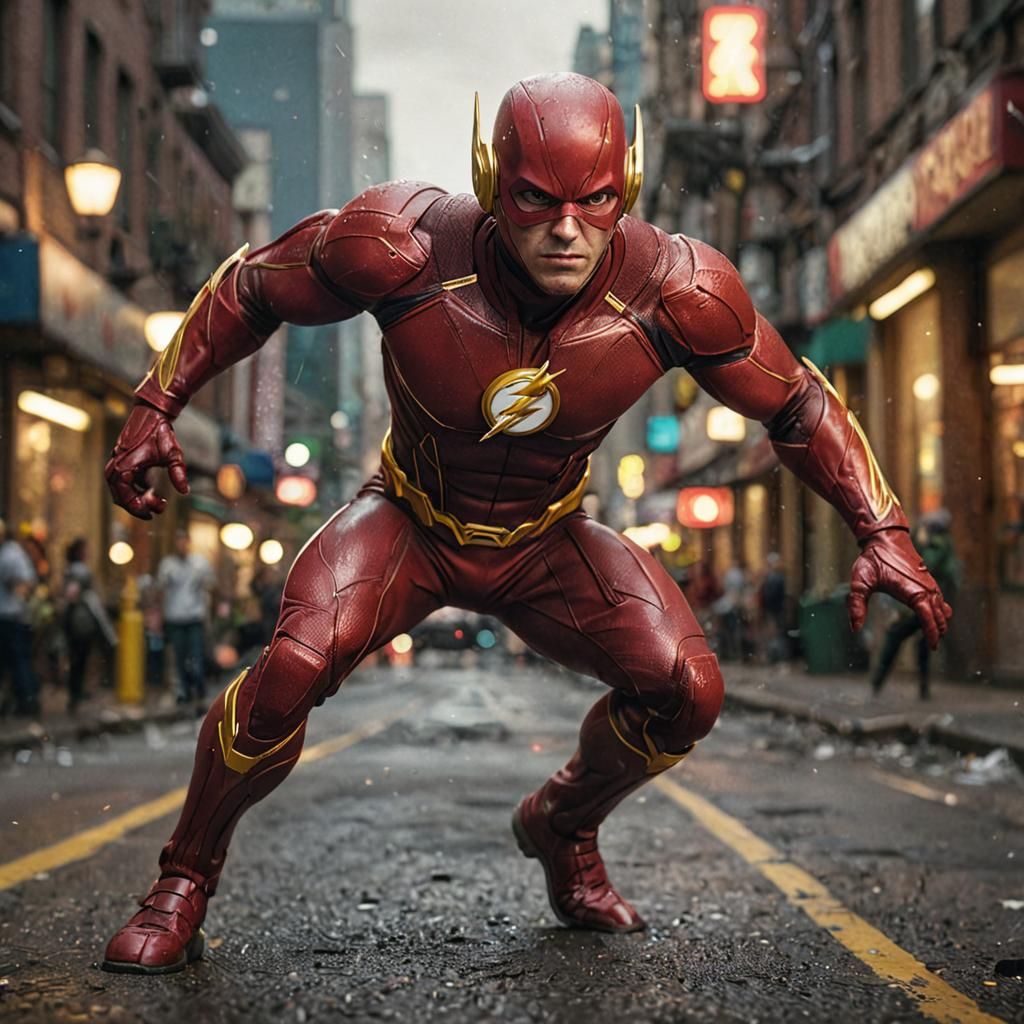 Rabbit as Flash in Hyper Speed, Cinematic Film Still