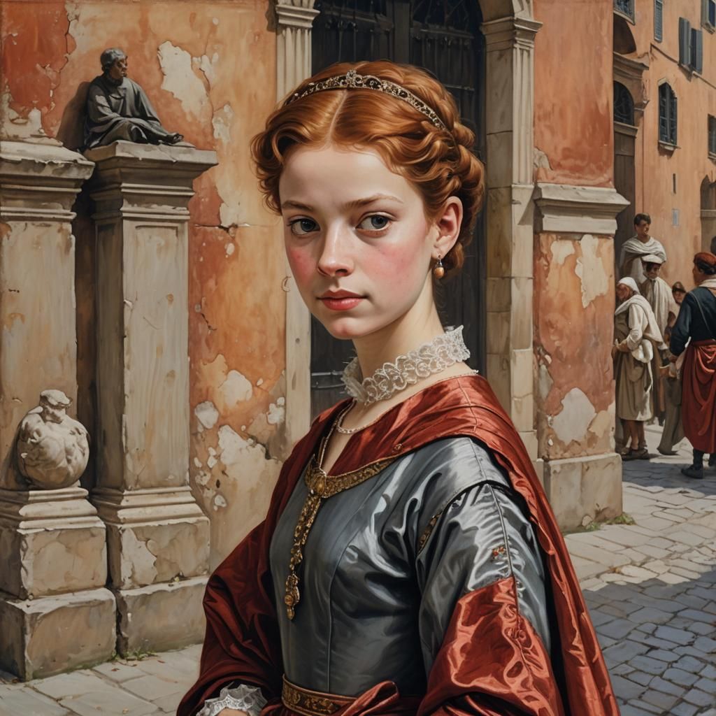 Catherine de Medici Portrait in Renaissance Style