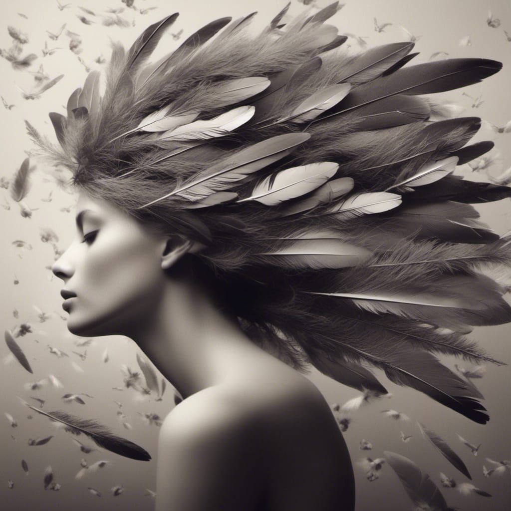 Ethereal Dream with Angelic Feathers