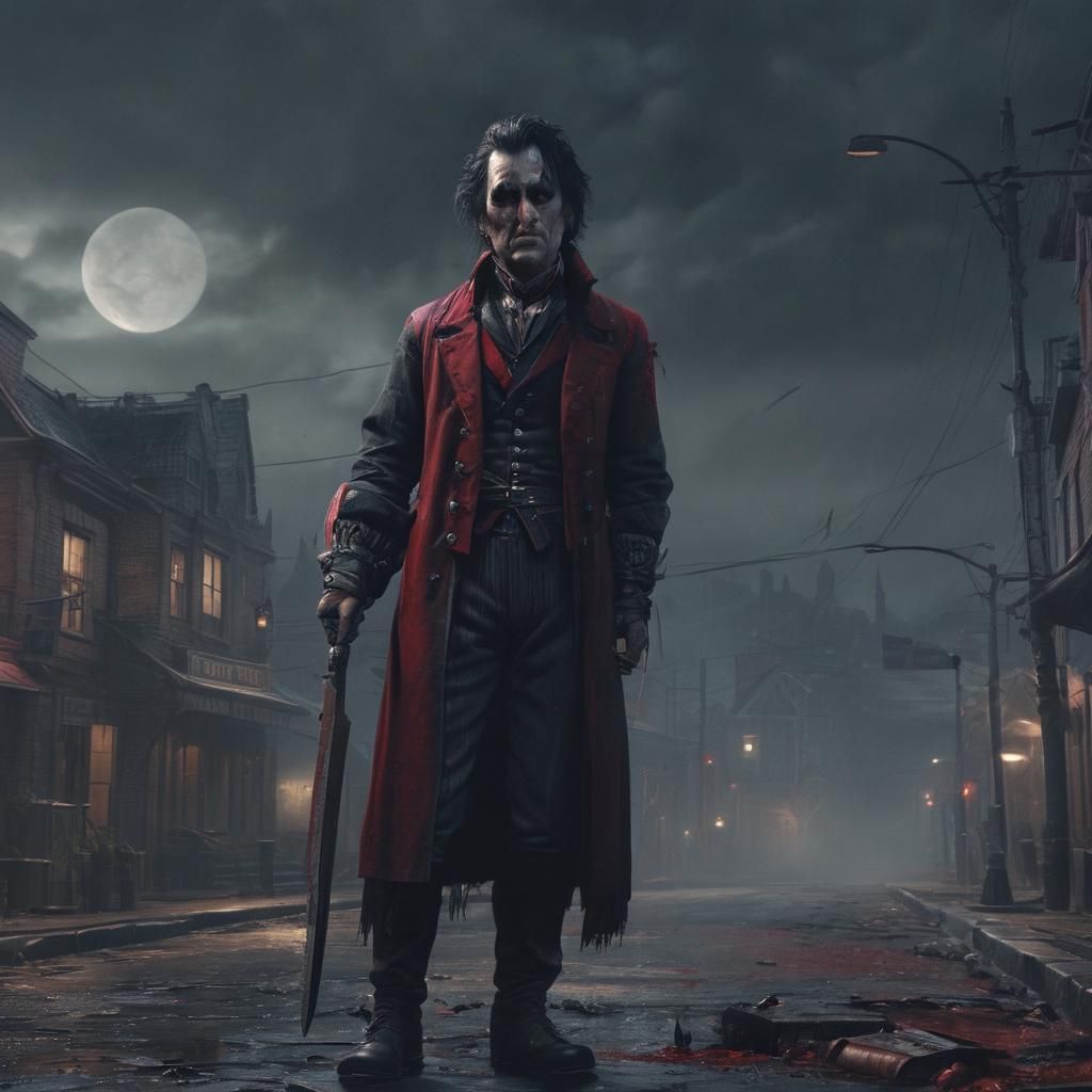 Gloomy Sweeney Todd in Highland Street