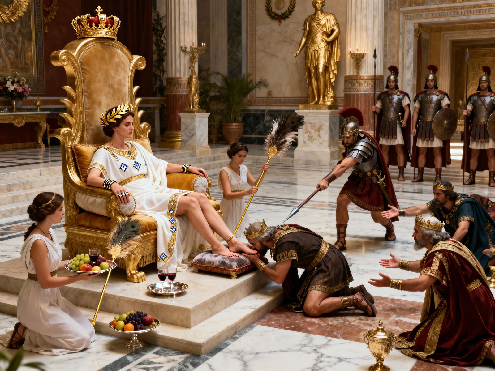 Empress Messalina Relaxing in Imperial Throne Room