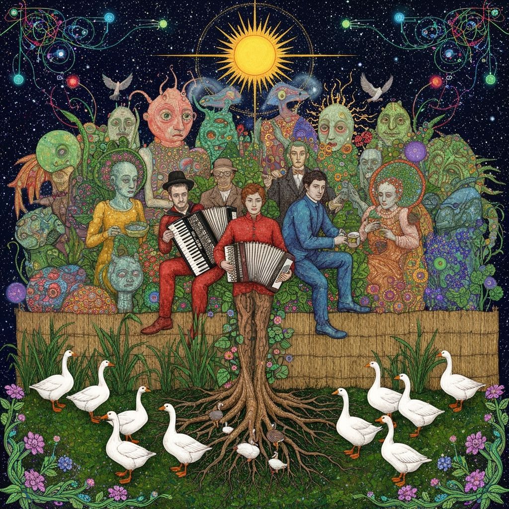 Sacred Geometry Psychedelic Utopia Aerial View