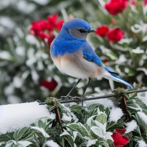 A bluebird in winter #2