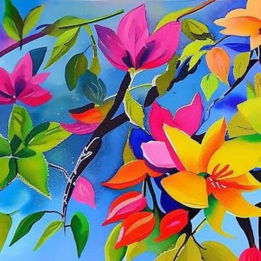 Impressionist Gouache Painting for an Art Challenge