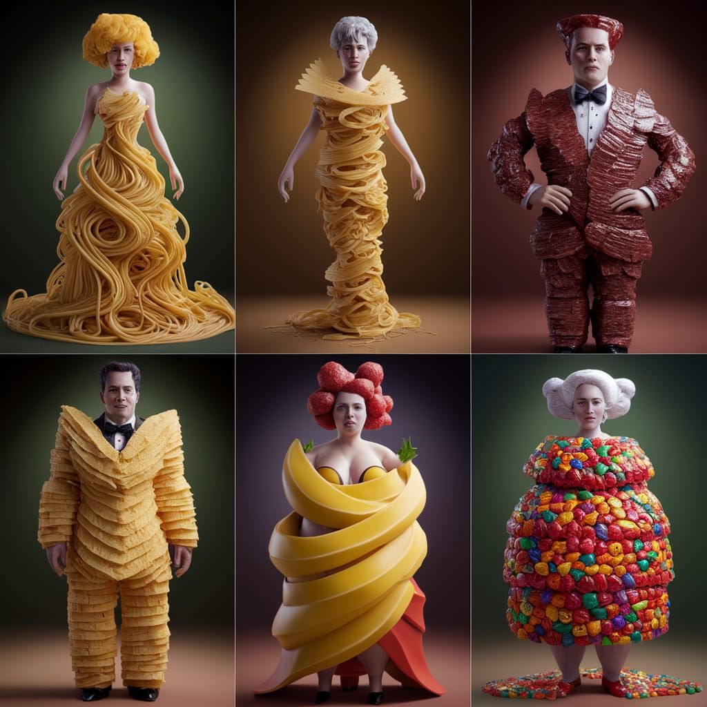 Food Fashion: Whimsical Outfits Made of Edible Items