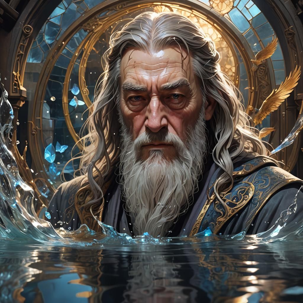 Dumbledore and Harry Potter: Art Nouveau Portrait