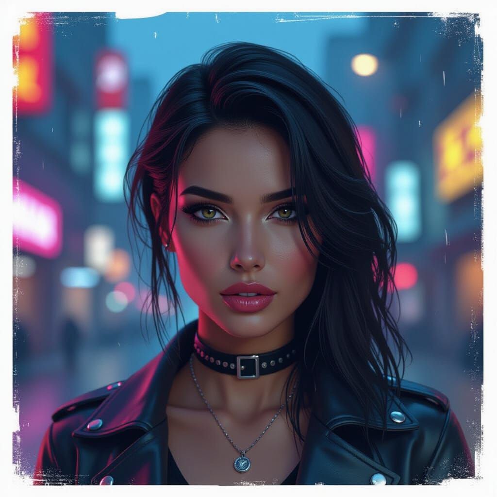 Cyberpunk Neon Cityscape at Night