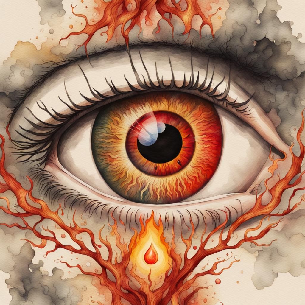 Burning Eye: Watercolor Art of Nature and Soul