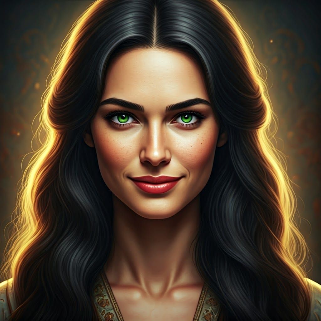 Elegant Renaissance Queen in Vibrant Colors