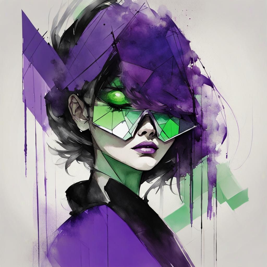 Lady Luck in Modern Ink Fusion