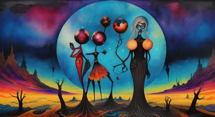 Surreal Dreamscape: Abstract Search for Truth and Lies