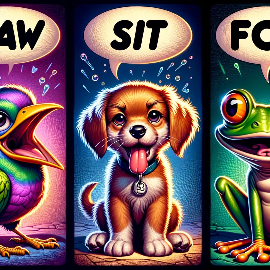 Vibrant Cartoon Illustrations of Phonetic Spelling in Animat...