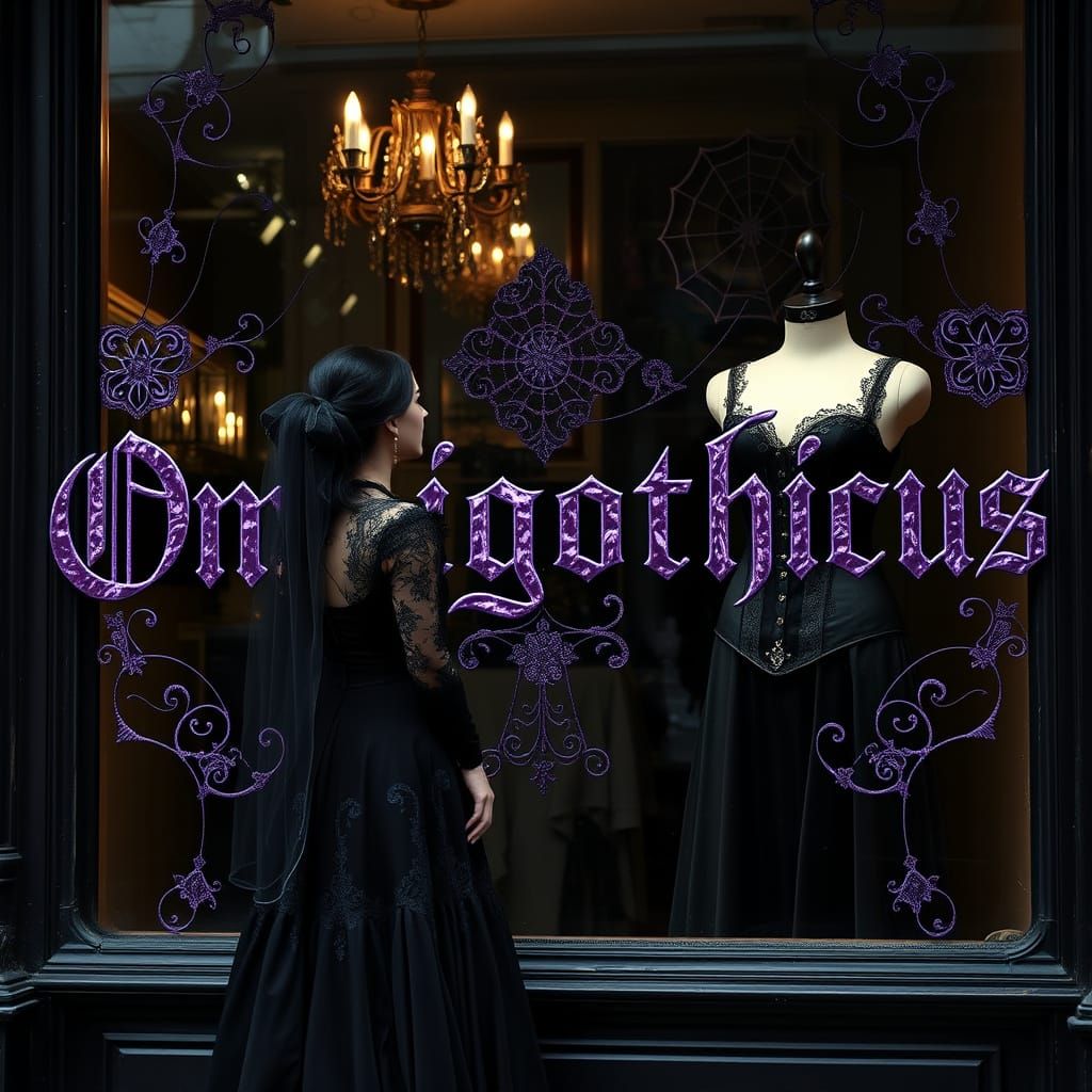 Victorian Gothic Fashion Shop Window