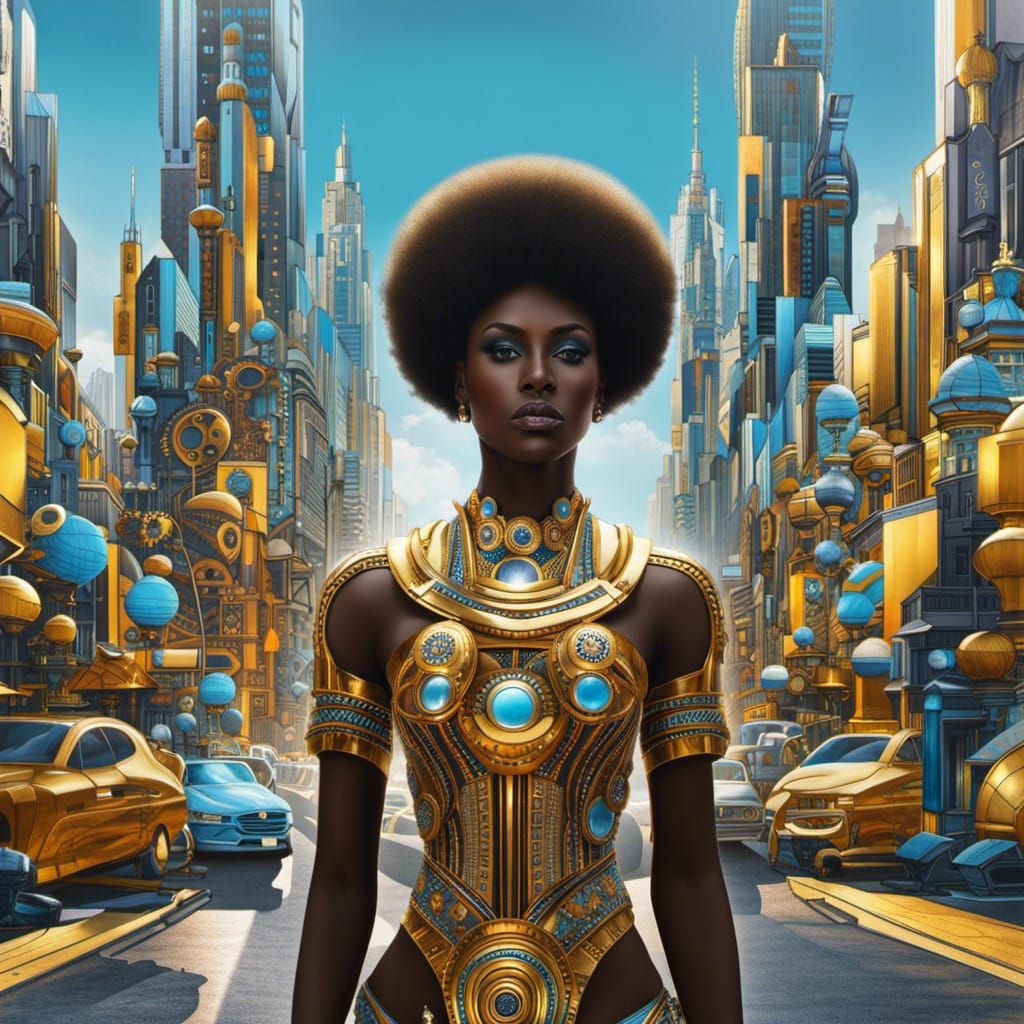 Afro-futuristic figures