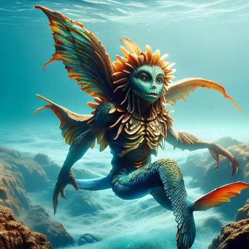 Heated Argument Between Human and Mutant Mermaid