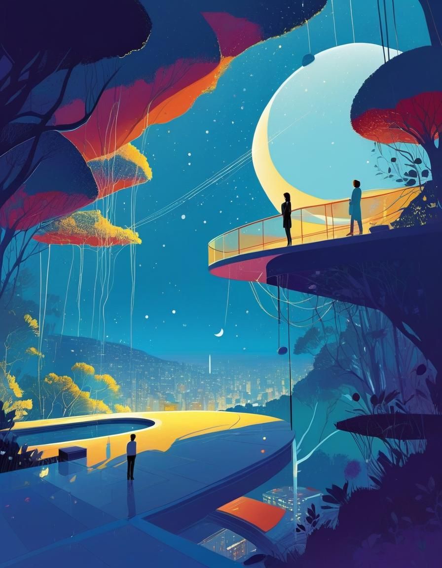 Dream State Illustration in Cel-Shaded Style