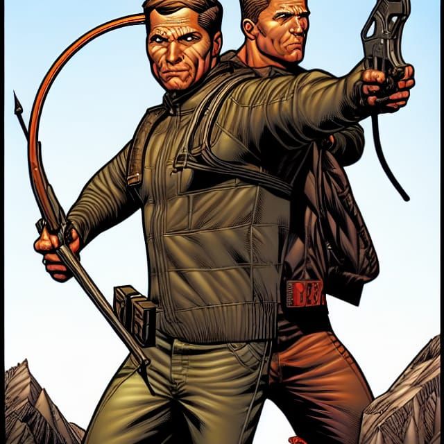Archer in Comic Book Style Artwork