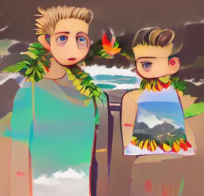 AI Image of a Tropical Hawaii Paradise