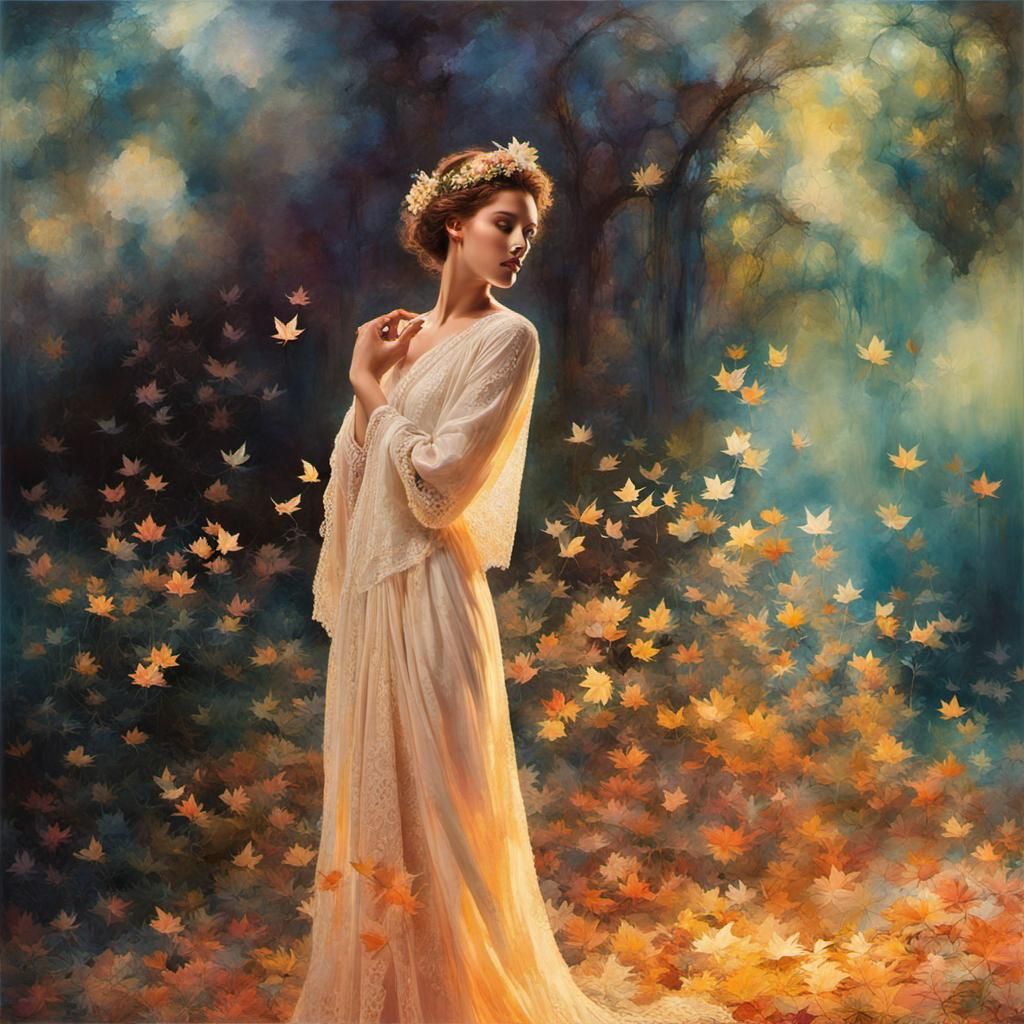 Ethereal Double Exposure: Floral Woman in Watercolor