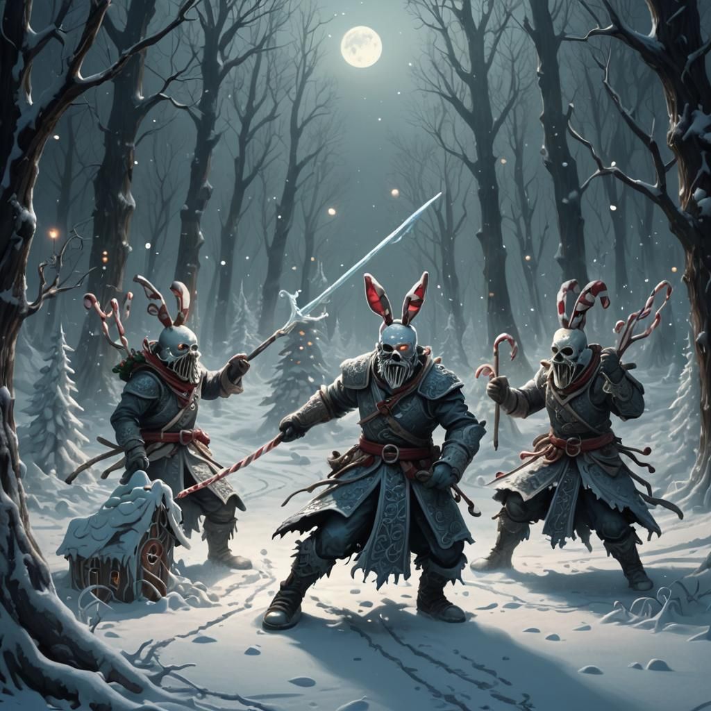 Gingerbread House in Winter Wonderland, Horror Style