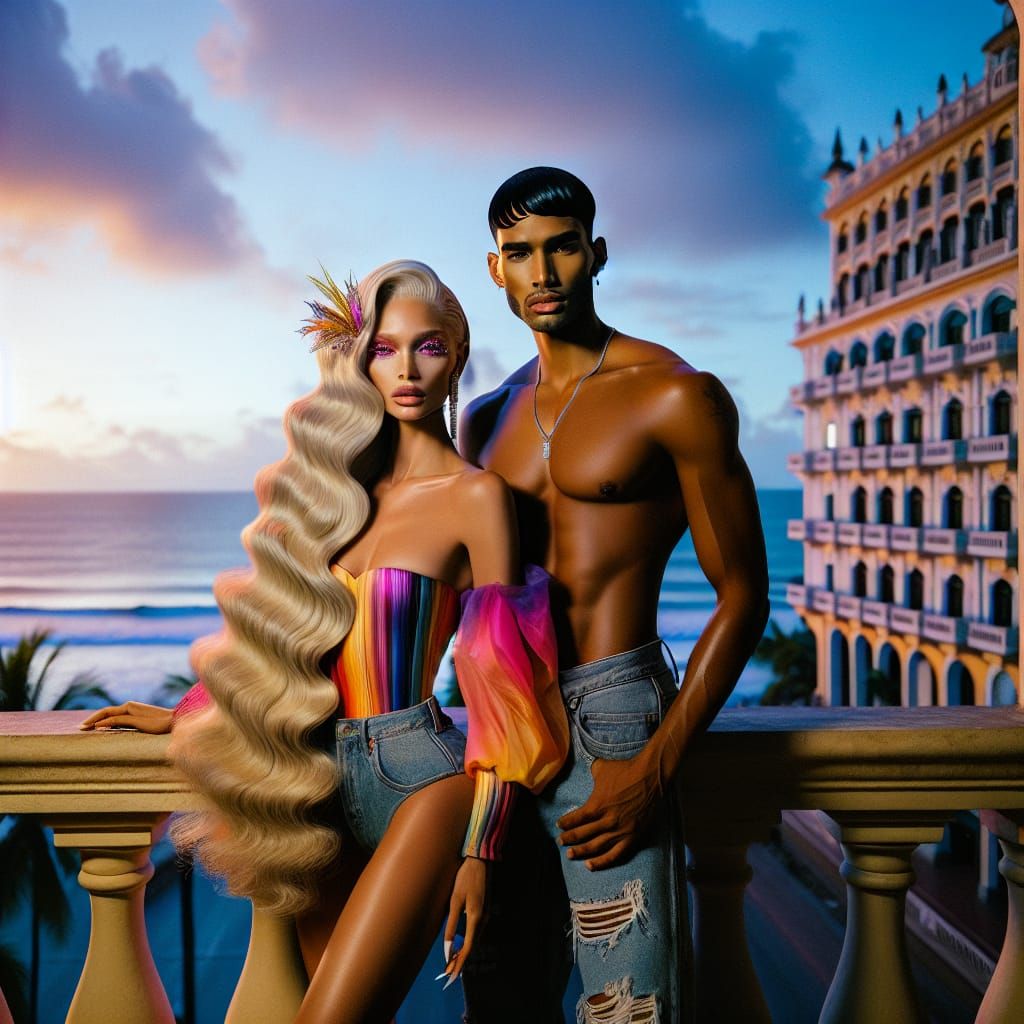 Colombian Hotel Balcony: Tia and Lupe at Sunrise