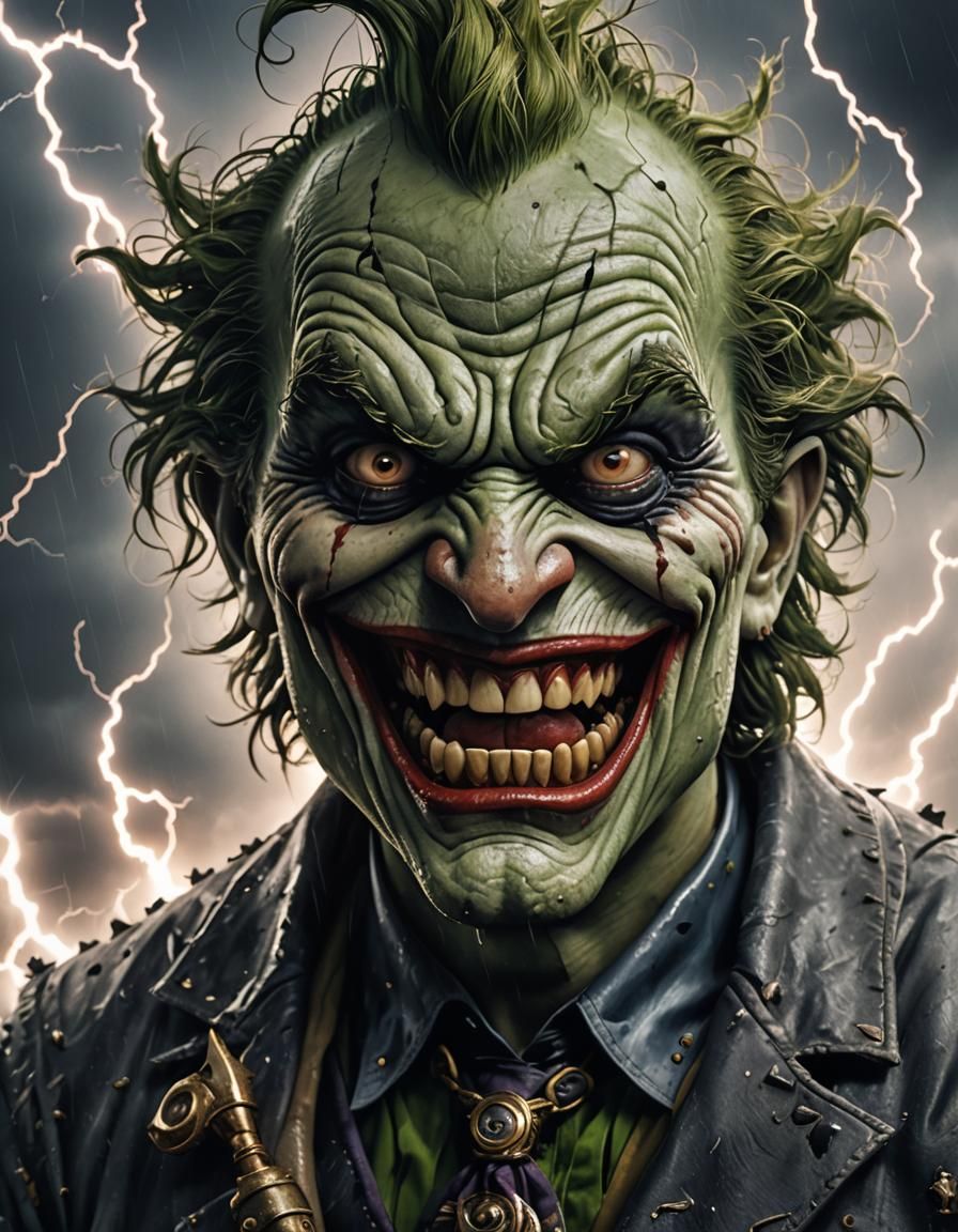 Aggressive Joker Ogre in Dark Fantasy Concept Art