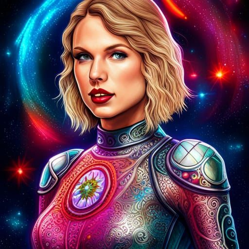 Armored Taylor Swift Archer in Astral Illustration