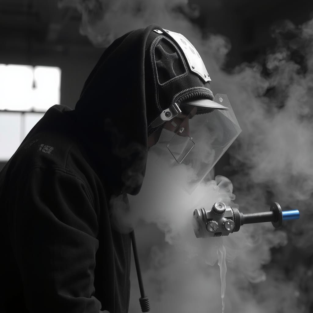 Oxidation Close-Up: Rust and Chemical Reaction Art