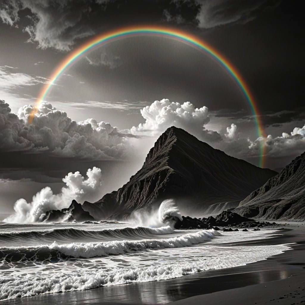 Mysterious Mistbow in a Monochromatic World