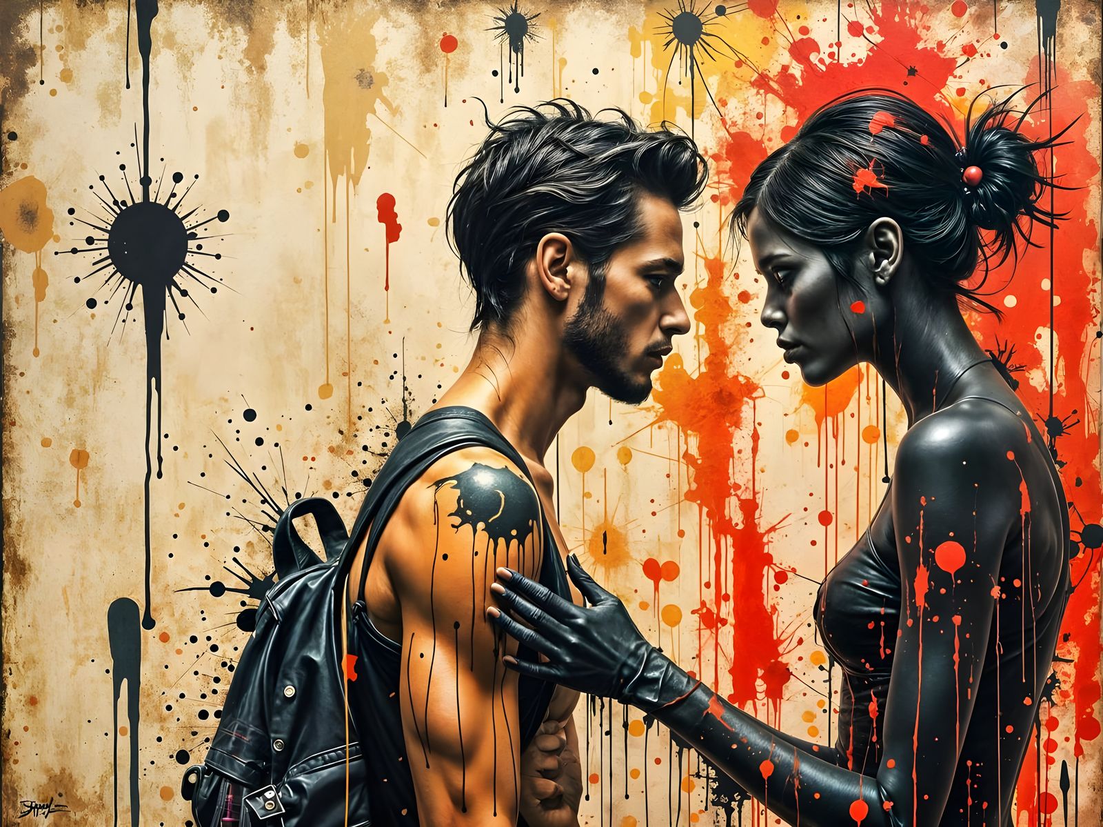 Penny Dreadful Meets First Dates in Banksy Horror Style
