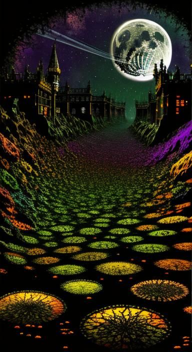 Psychedelic Halloween Mandelbulb Fractal Art