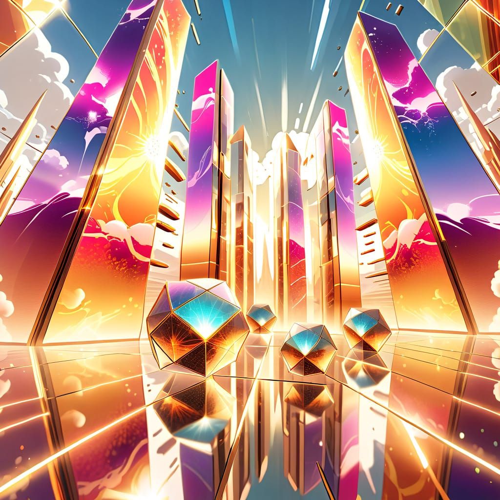 Futuristic Enclosures in a Vibrant Landscape