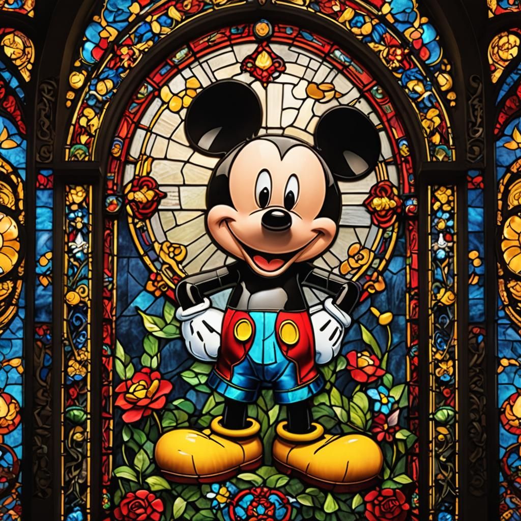 Stained Glass Mickey