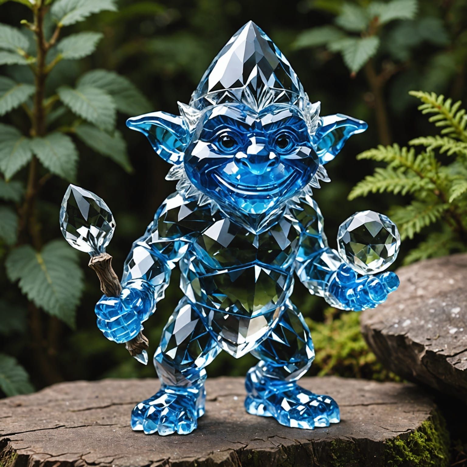 Cut Crystal Troll Figure