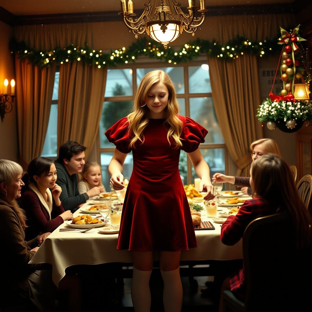 Dreamy Holiday Scene in Whimsical Cinematic Style