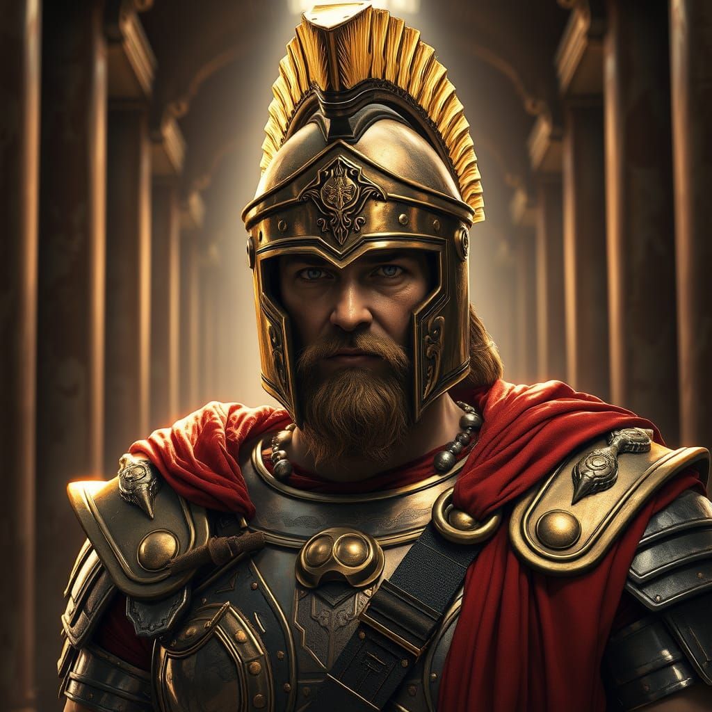 Roman Warrior in Triadic Colors