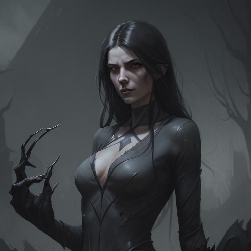 Sinister Grey Grove in Fantasy Art Style