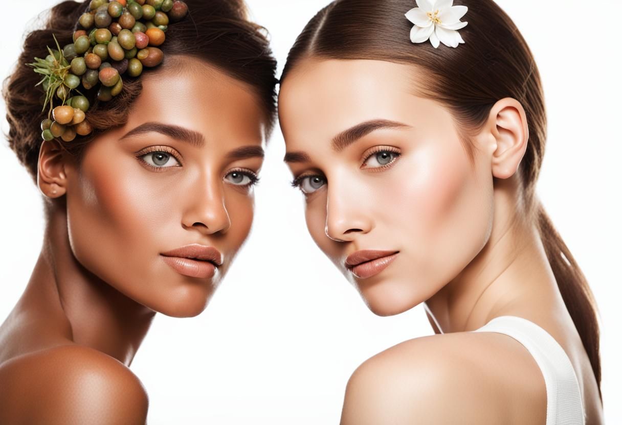 Ethnic Women Beauty Portraits in Stock Photo