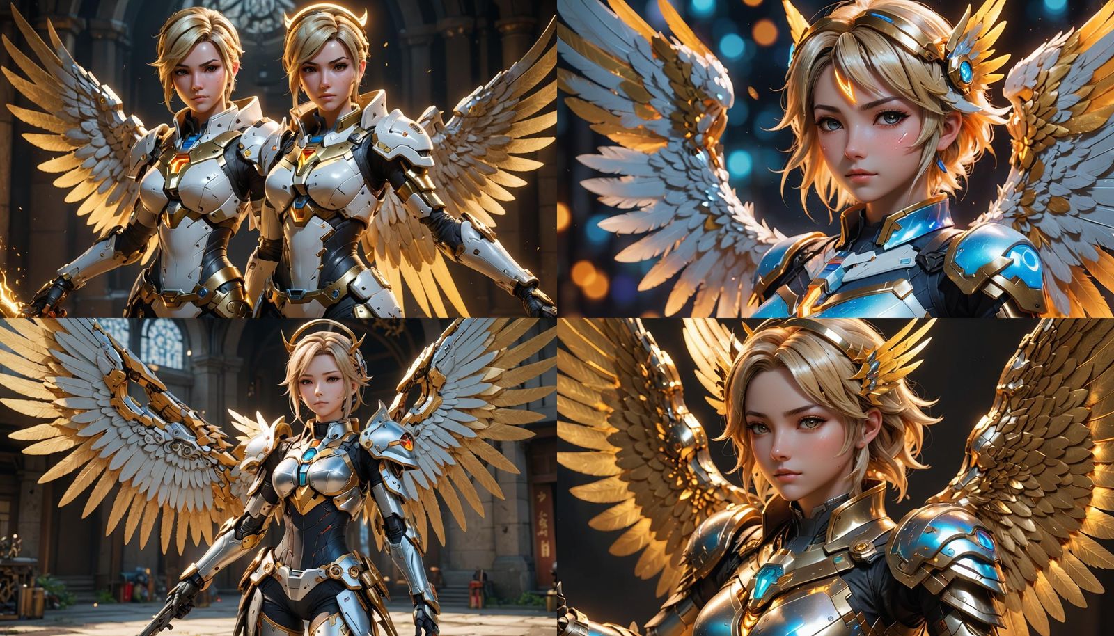 Mercy Overwatch 3D Anime Art in 8k Resolution