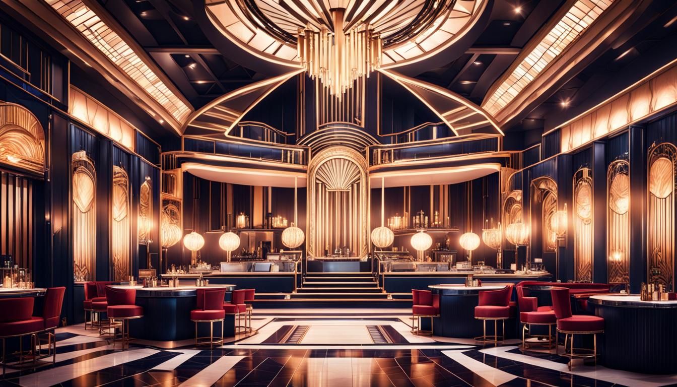Art Deco Cabaret Interior in Photorealistic Style