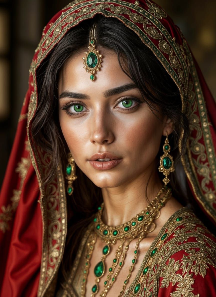 Striking Portrait of a Persian Royal Woman