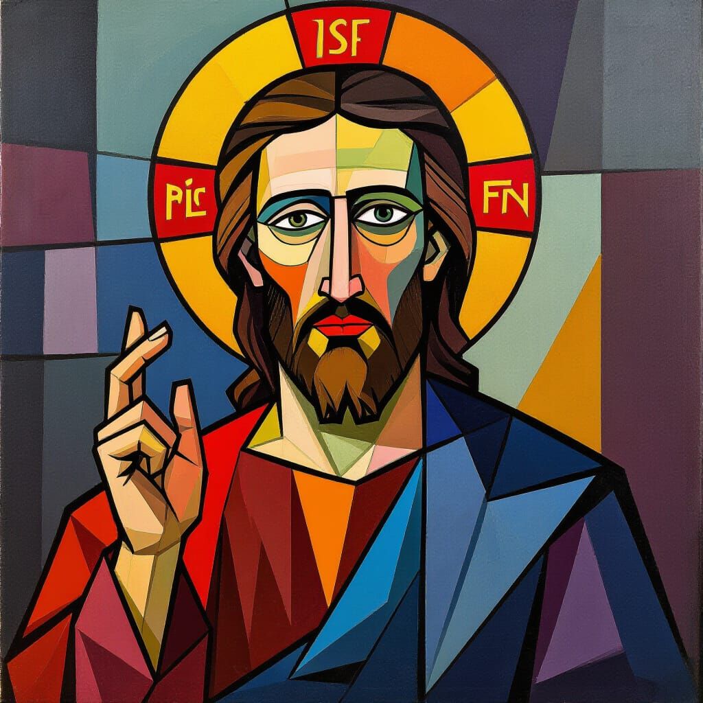 Jesus Christ in Cubist Style