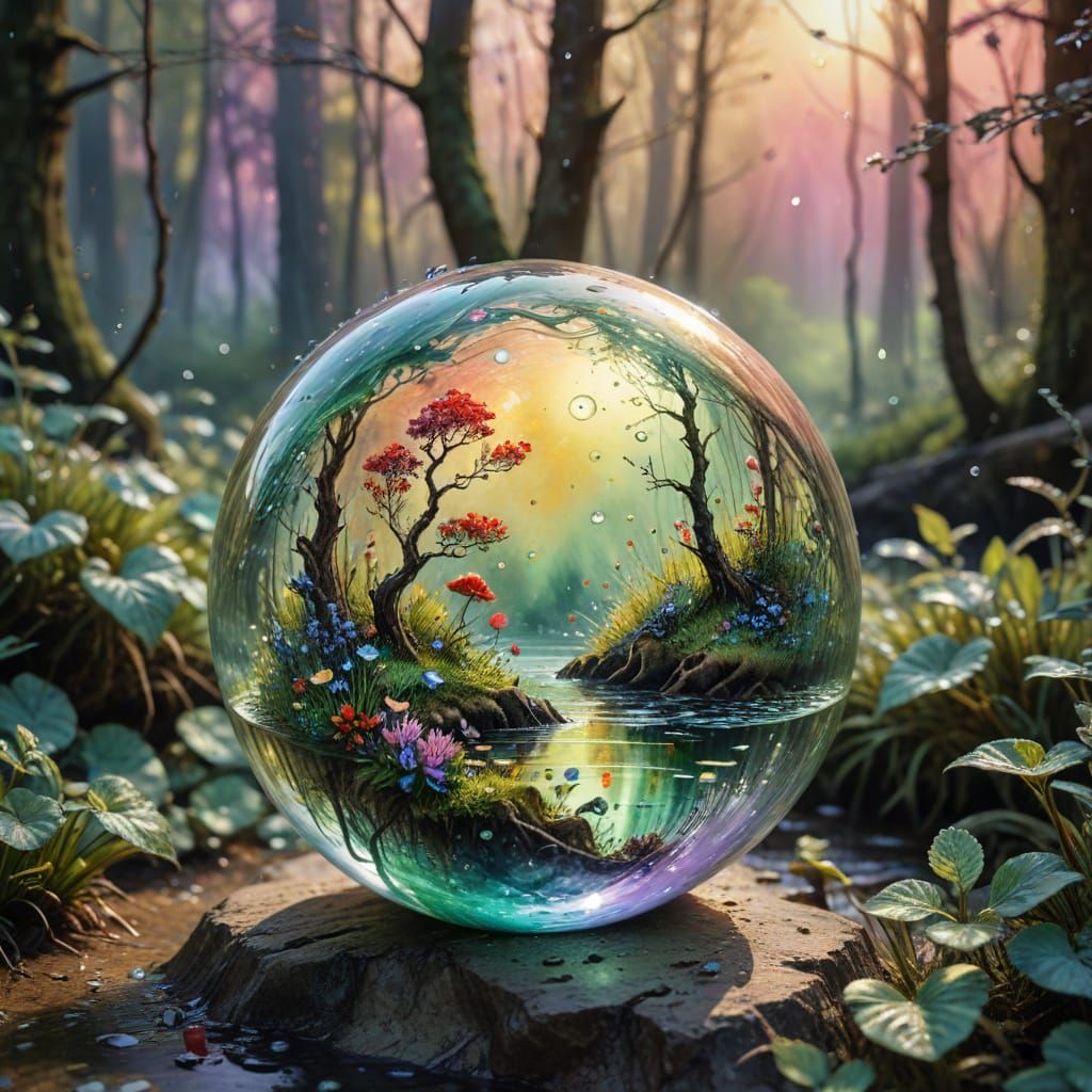 Spring forest bubble