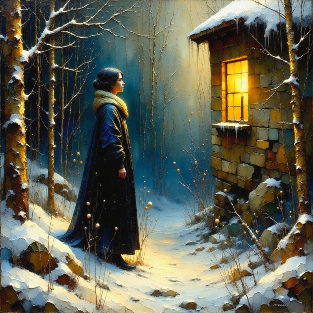 A Whirlwind Romance in a Winter's Night Scene