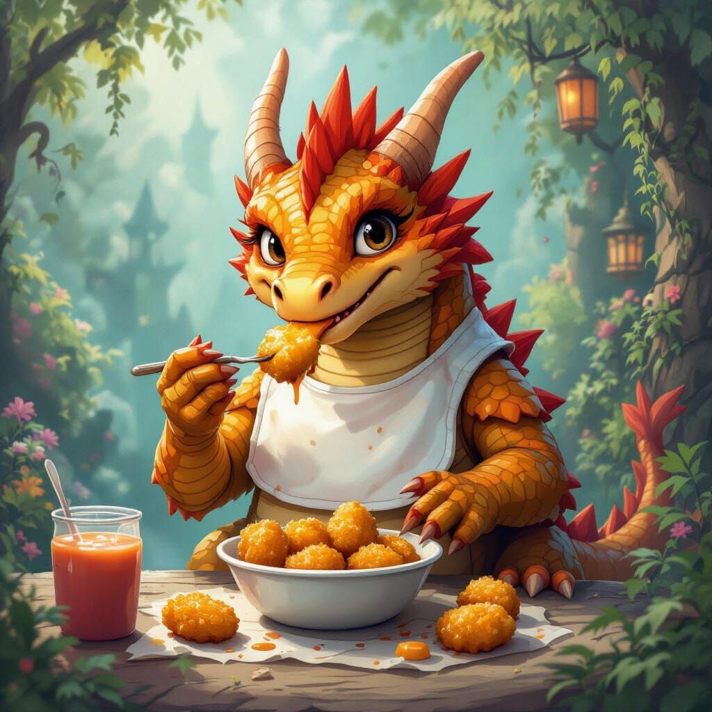 Dragon's Whimsical Chicken Nugget Feast