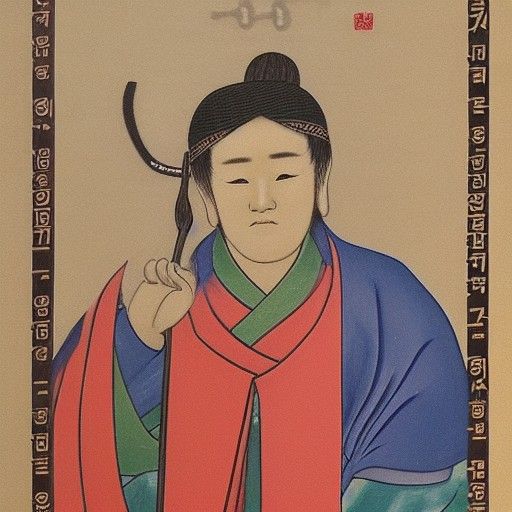 Seong Sam-mun Poem in Sumi Ink Wash