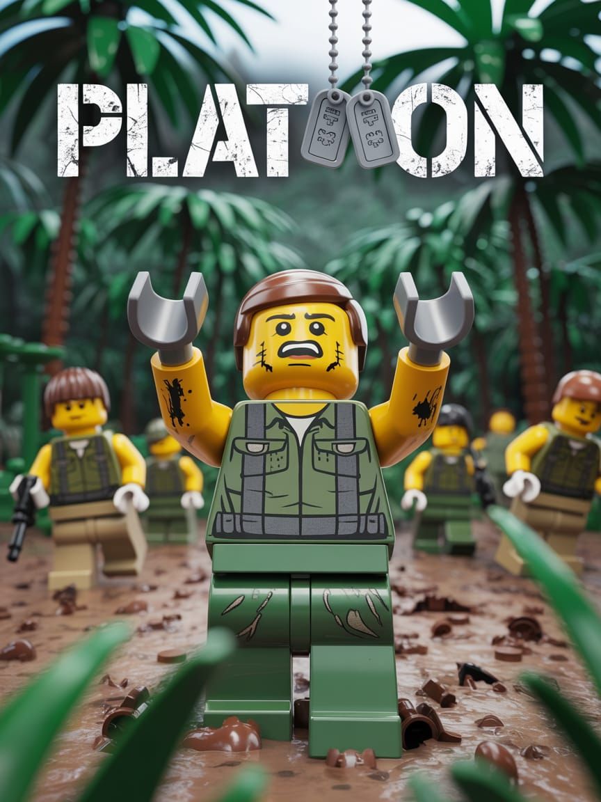 Lego Platoon Parody: Minifigure Anguish in Jungle