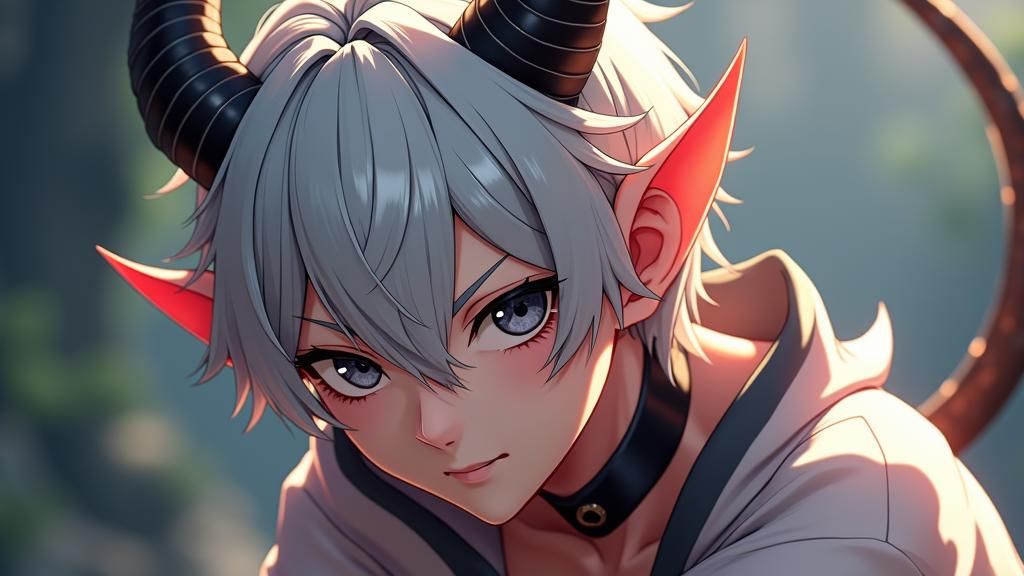 Anime Devil Creature in Hyper-Realistic 3D Art