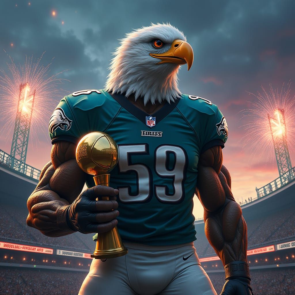 Eagles Super Bowl Champions in Vibrant Fantasy